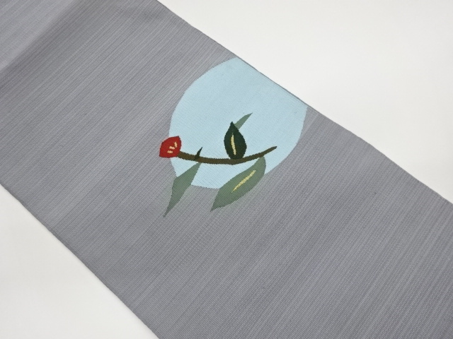 JAPANESE NAGOYA OBI / WOVEN ABSTRACT FLOWER